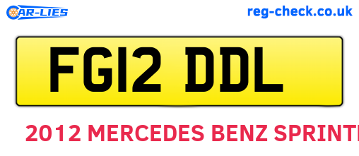 FG12DDL are the vehicle registration plates.