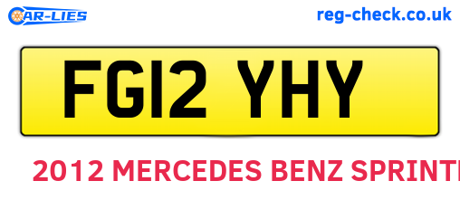 FG12YHY are the vehicle registration plates.