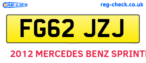 FG62JZJ are the vehicle registration plates.