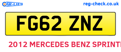 FG62ZNZ are the vehicle registration plates.