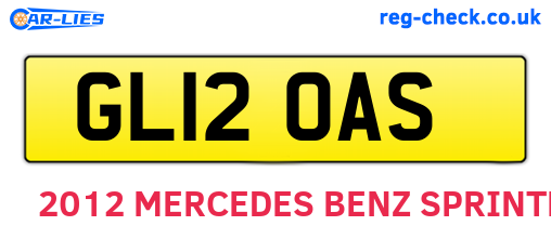 GL12OAS are the vehicle registration plates.