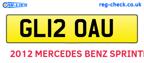 GL12OAU are the vehicle registration plates.