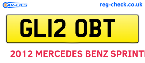 GL12OBT are the vehicle registration plates.