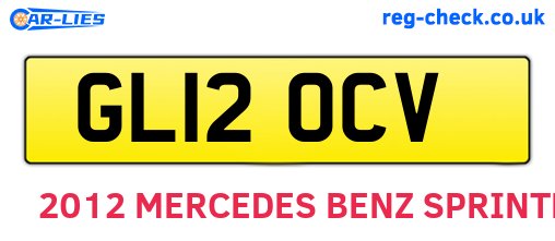 GL12OCV are the vehicle registration plates.