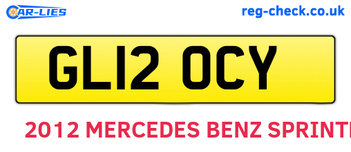 GL12OCY are the vehicle registration plates.