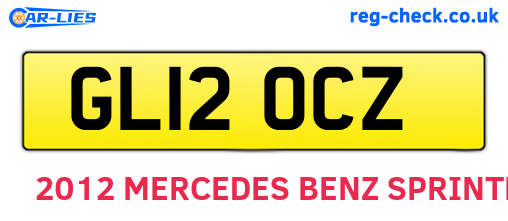 GL12OCZ are the vehicle registration plates.