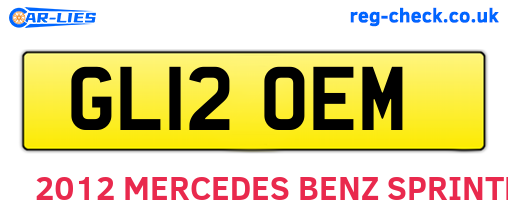 GL12OEM are the vehicle registration plates.