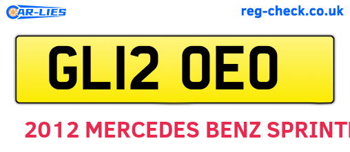GL12OEO are the vehicle registration plates.