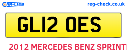 GL12OES are the vehicle registration plates.