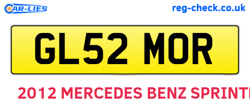 GL52MOR are the vehicle registration plates.