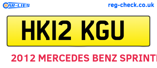 HK12KGU are the vehicle registration plates.