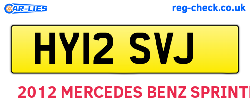 HY12SVJ are the vehicle registration plates.