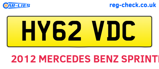 HY62VDC are the vehicle registration plates.