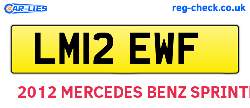 LM12EWF are the vehicle registration plates.