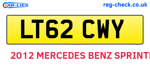 LT62CWY are the vehicle registration plates.