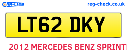 LT62DKY are the vehicle registration plates.