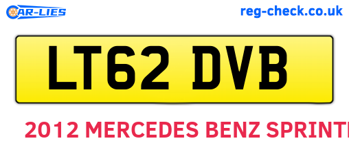 LT62DVB are the vehicle registration plates.