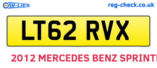 LT62RVX are the vehicle registration plates.