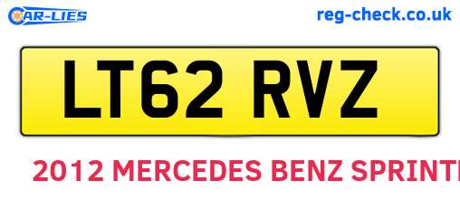 LT62RVZ are the vehicle registration plates.