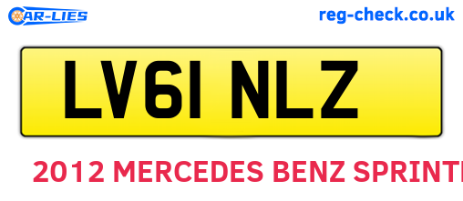 LV61NLZ are the vehicle registration plates.