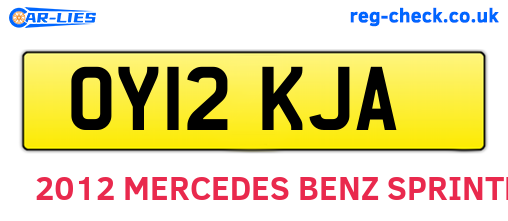 OY12KJA are the vehicle registration plates.
