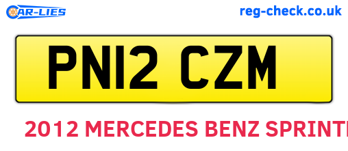 PN12CZM are the vehicle registration plates.