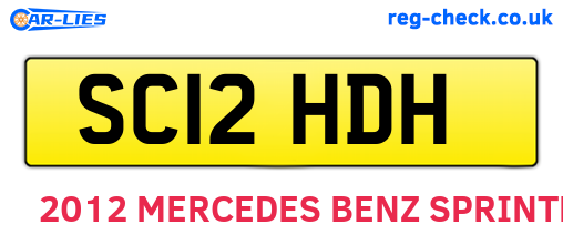 SC12HDH are the vehicle registration plates.