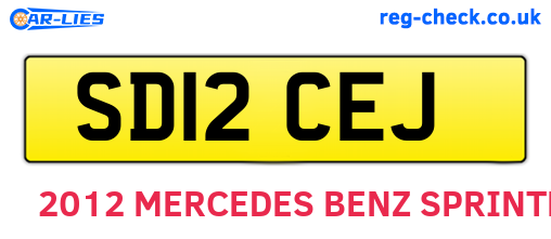 SD12CEJ are the vehicle registration plates.
