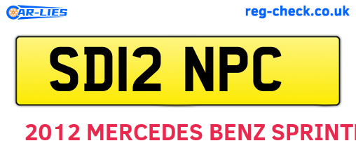 SD12NPC are the vehicle registration plates.