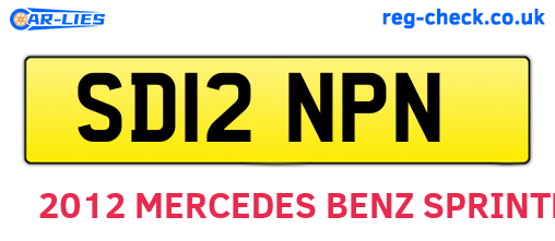 SD12NPN are the vehicle registration plates.