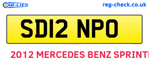 SD12NPO are the vehicle registration plates.