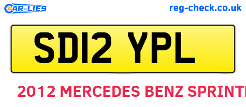 SD12YPL are the vehicle registration plates.