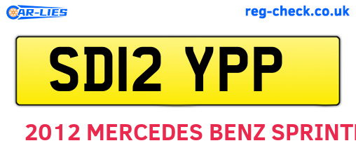 SD12YPP are the vehicle registration plates.