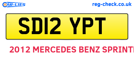 SD12YPT are the vehicle registration plates.
