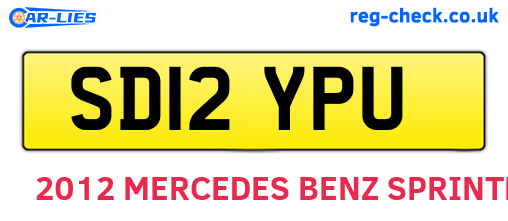 SD12YPU are the vehicle registration plates.