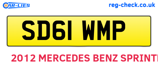 SD61WMP are the vehicle registration plates.