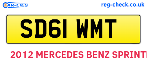 SD61WMT are the vehicle registration plates.