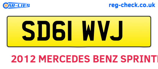 SD61WVJ are the vehicle registration plates.