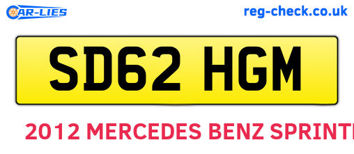 SD62HGM are the vehicle registration plates.