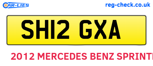 SH12GXA are the vehicle registration plates.