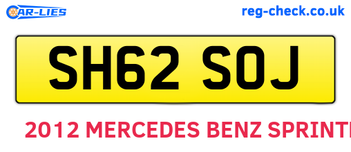 SH62SOJ are the vehicle registration plates.
