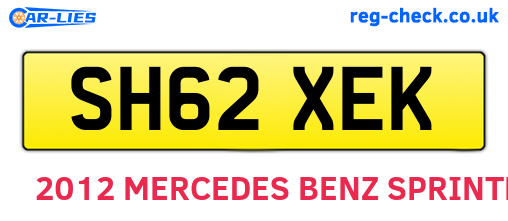 SH62XEK are the vehicle registration plates.