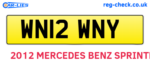 WN12WNY are the vehicle registration plates.