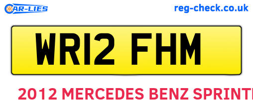 WR12FHM are the vehicle registration plates.