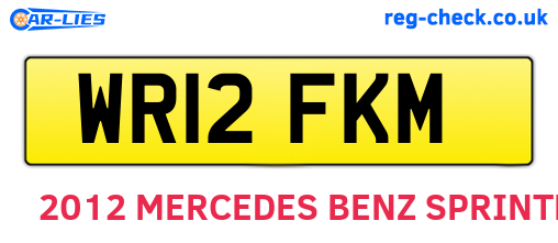 WR12FKM are the vehicle registration plates.