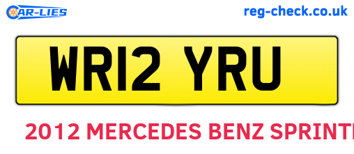 WR12YRU are the vehicle registration plates.