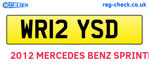 WR12YSD are the vehicle registration plates.
