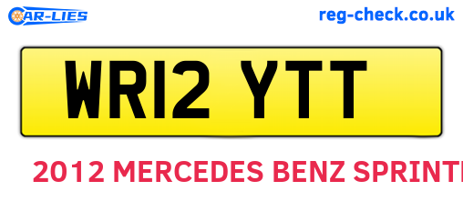 WR12YTT are the vehicle registration plates.