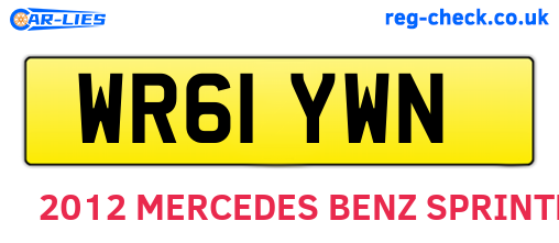 WR61YWN are the vehicle registration plates.