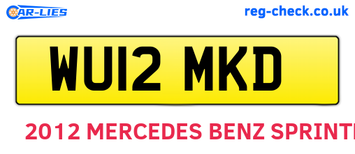 WU12MKD are the vehicle registration plates.